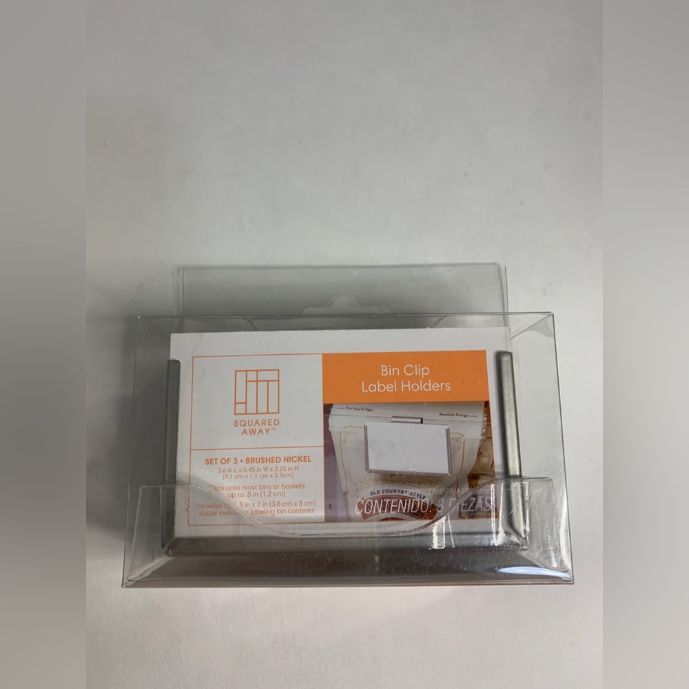 Squared Away Bin Clip Label Holders